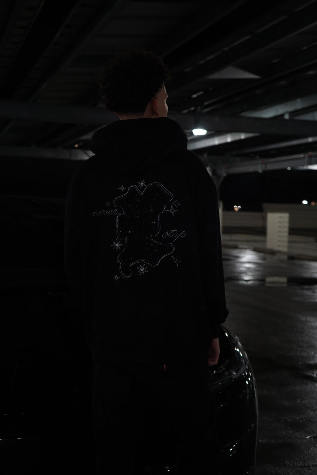 "Never Stop" RHINESTONE HOODIE