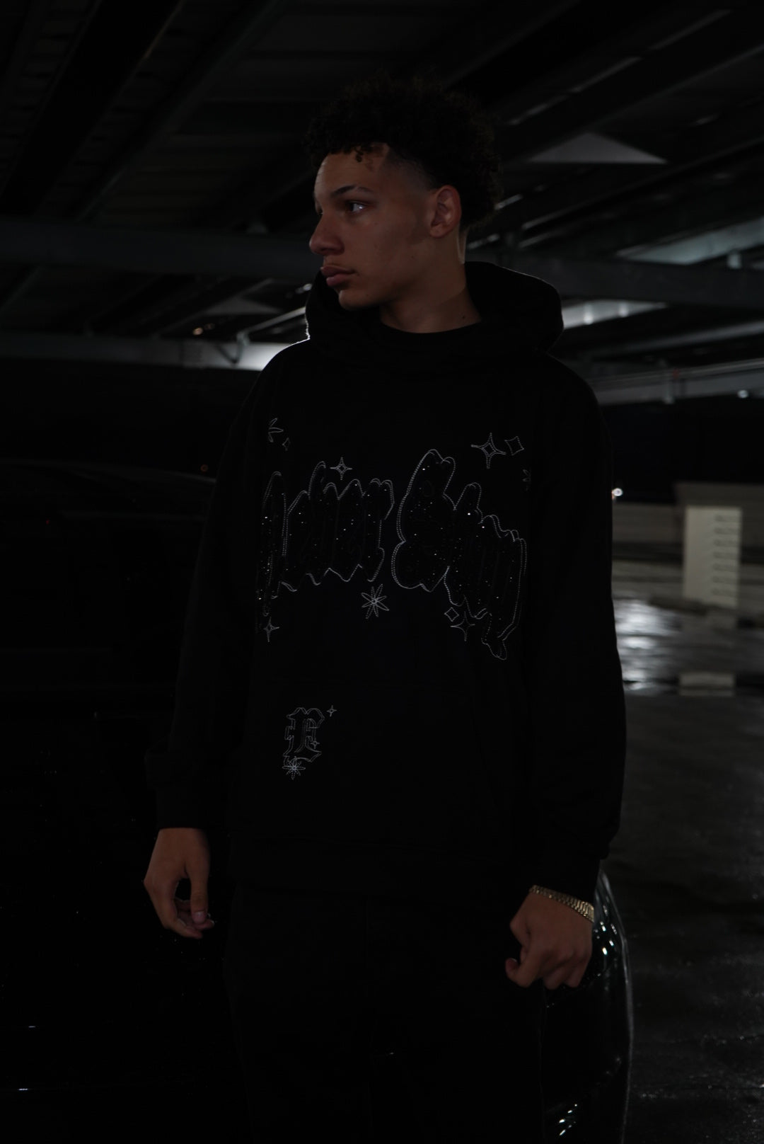 "Never Stop" RHINESTONE HOODIE