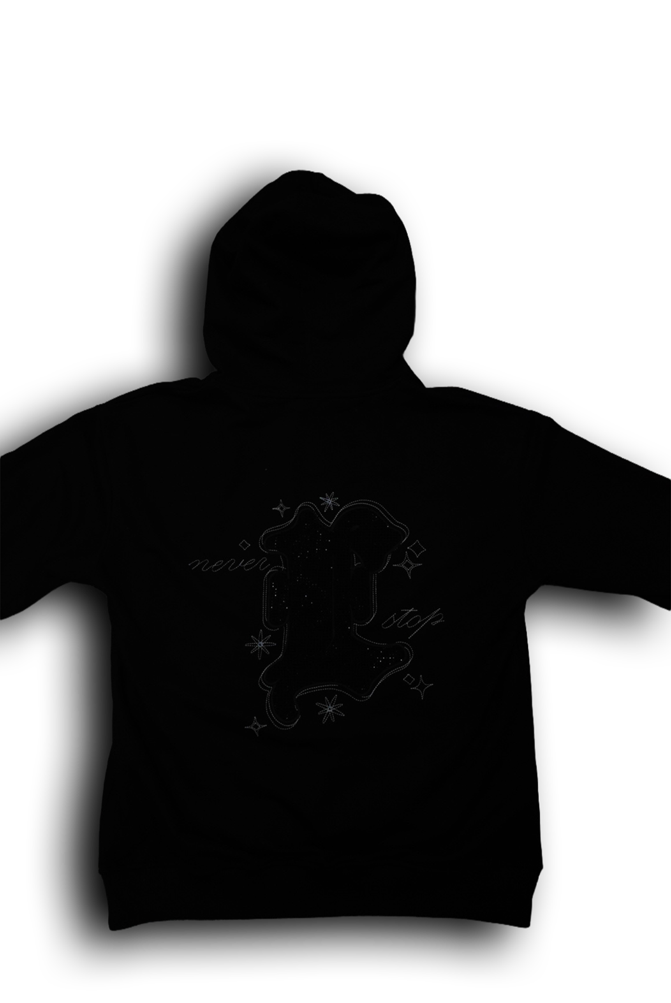 "Never Stop" RHINESTONE HOODIE